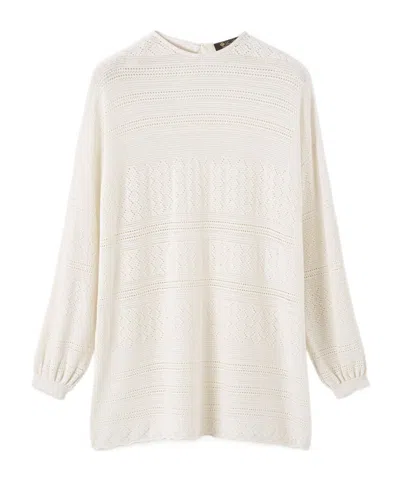 Loro Piana Royal Lightweight Longline Sweater In Neutral