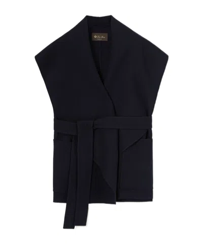Loro Piana Royal Lightweight Vest In Navy Blue