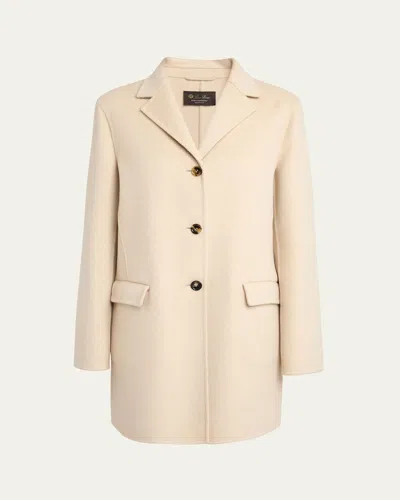 Loro Piana Rylan Single-breasted Baby Cashmere Coat In A0gs Creamy Cashmere