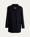 Loro Piana Rylan Single-breasted Baby Cashmere Coat In W000 Blue Navy