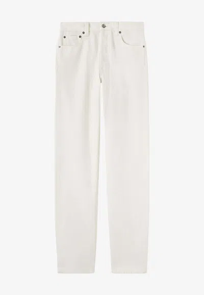Loro Piana Sade High-waist Denim Pants In White