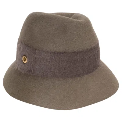 Pre-owned Loro Piana Sage Green Cashfelt Ingrid Fedora Hat M