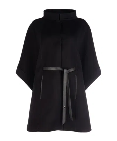 Loro Piana Salzburg Belted Cape In Black