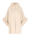 Loro Piana Salzburg Fur-trimmed Cape In Pink