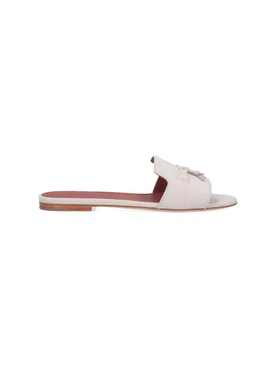 Loro Piana Sandals "summer Charms" In White