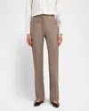 Loro Piana Sawyer Wool Straight-leg Trousers In H06h Steel Brown