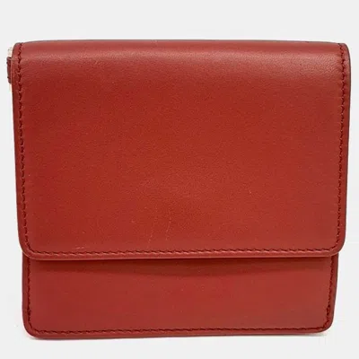 Pre-owned Loro Piana Scooby-doo Brown Leather Card Holder