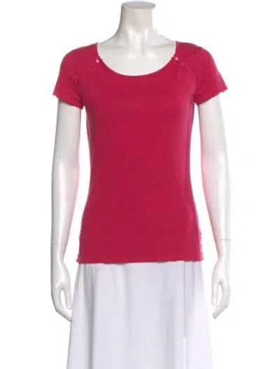 Pre-owned Loro Piana Scoop Neck Short Sleeve T-shirt In Pink