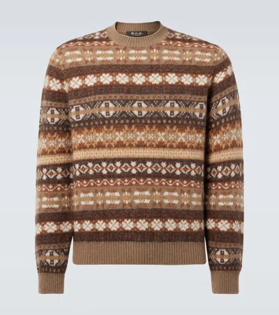Loro Piana Scopello Cashmere, Alpaca, And Wool Sweater In Multicoloured