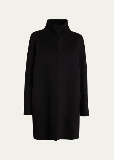 Loro Piana Scotty Double Baby Cashmere Single-breasted Coat In 8000 Black