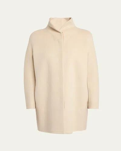 Loro Piana Scotty Double Baby Cashmere Single-breasted Coat In Creamy Cashmere