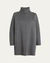 Loro Piana Scotty Double Baby Cashmere Single-breasted Coat In Grey Melange