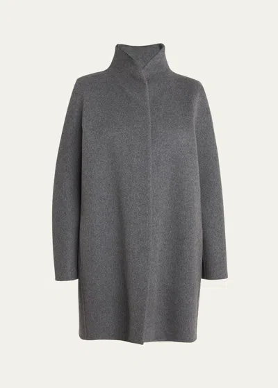 Loro Piana Scotty Double Baby Cashmere Single-breasted Coat In M006 Grey Melange