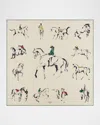 Loro Piana Scuderia Silk Foulard Scarf In Multi