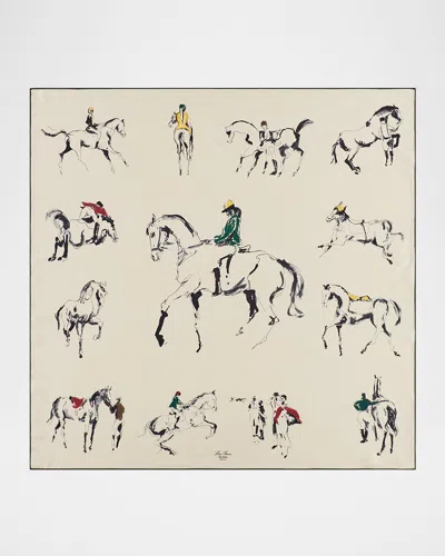 Loro Piana Scuderia Silk Foulard Scarf In Multi
