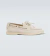 Loro Piana Sea-sail Walk Suede Boat Shoes In Neutrals