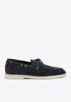 Loro Piana Sea-sail Walk Suede Loafers In Black