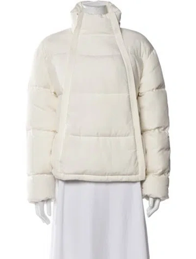Pre-owned Loro Piana Sebastian Japon Silk Silk Down Jacket In Neutral