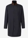 Loro Piana Sebring Windmate Suede-trimmed Storm System Shell Car Coat In Blue