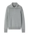 Loro Piana Semi-zipper Long-sleeved Sweater In Gray