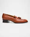 Loro Piana Serge Prestige Calfskin Tassel Loafers In Brown