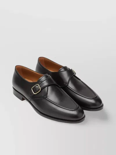 LORO PIANA SERGIO DERBY SHOES BUCKLE DETAIL