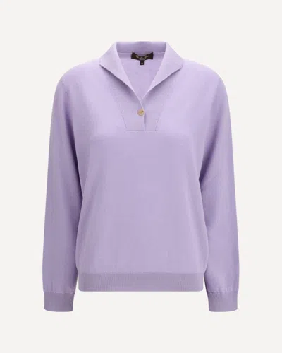Loro Piana Sergio One-button Polo Shirt In Purple
