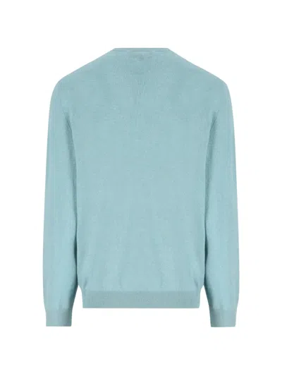 Loro Piana Sergio Ribbed Crew-neck Sweater In Blue