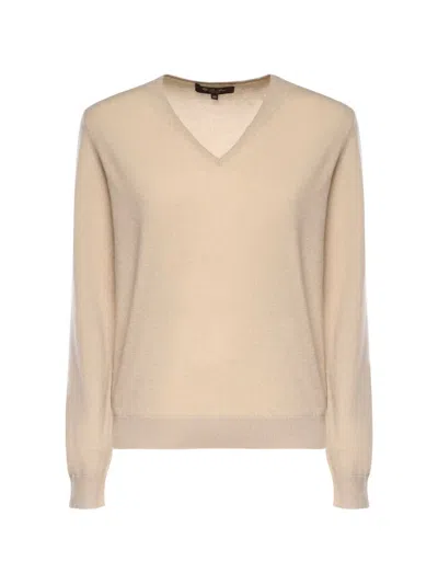 Loro Piana Sergio V-neck Sweater In Brown