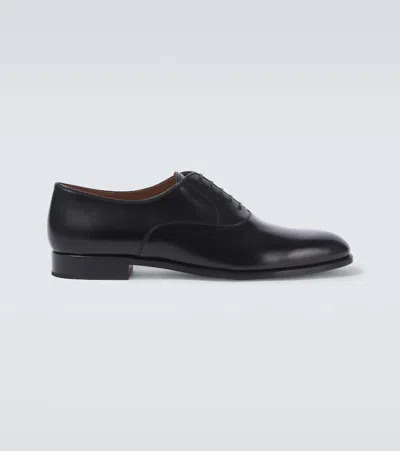 Loro Piana Sergio Walk Leather Oxford Shoes In Black