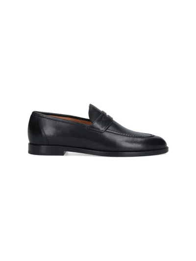 Loro Piana Sergio Walk Leather Loafer In Black
