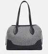 Loro Piana Sesia Happy Day Large Shoulder Bag In Wild Dove Melange/blue Navy
