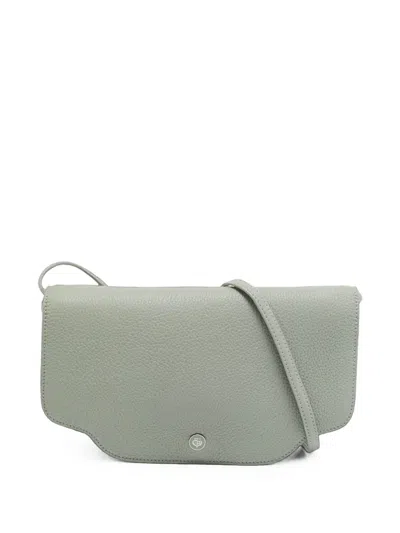 Pre-owned Loro Piana Sesia Leather Crossbody Bag In Green