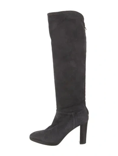 Pre-owned Loro Piana Sharmaine Suede Boots In Gray