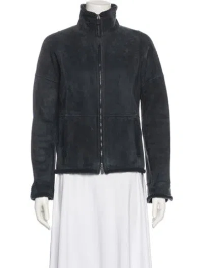 Pre-owned Loro Piana Shearling Fur Jacket In Gray