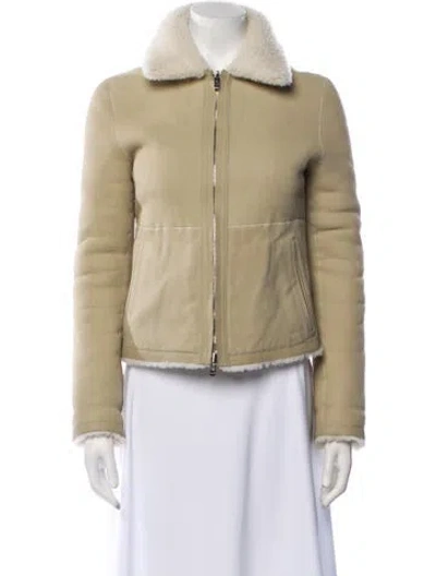 Pre-owned Loro Piana Shearling Fur Jacket In Neutral
