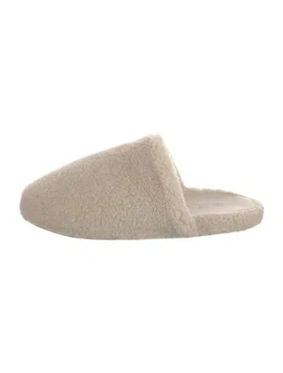 Pre-owned Loro Piana Shearling Slippers In Neutrals