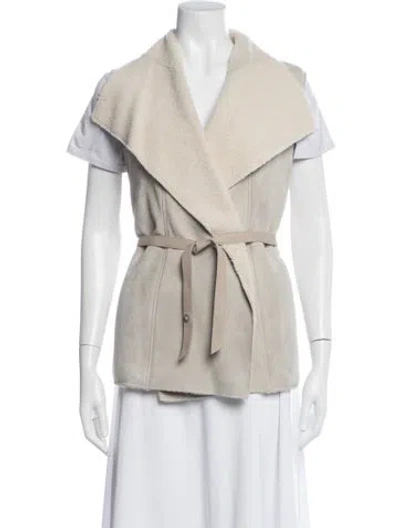 Pre-owned Loro Piana Shearling Vest In Neutrals