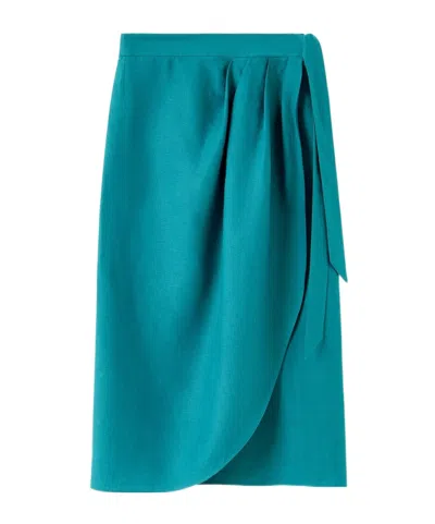 Loro Piana Shelby Skirt In Blue