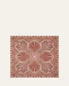 Loro Piana Sherazade Paisley Cashmere-silk Scarf In T1nl Rumba Red Prune Purple Sunflower