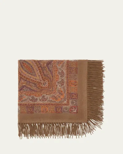 Loro Piana Sherazade Silk Blend Scarf In Tobacco Brow Crushed