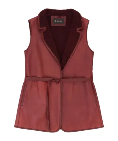 Loro Piana Sherman Hartfield Gilet In Maroon