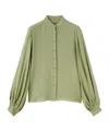 Loro Piana Sheryl Shirt In Matcha Mochi Green