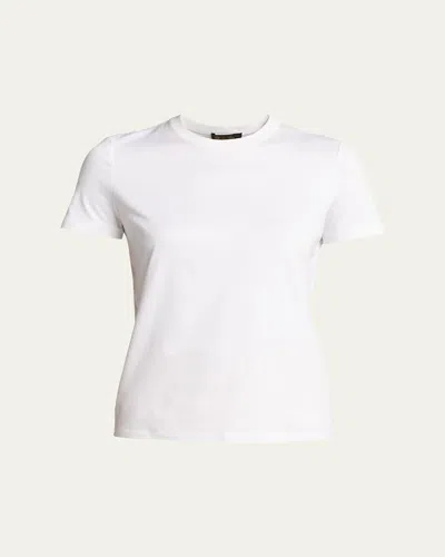 Loro Piana Short-sleeve Logo Tee In White