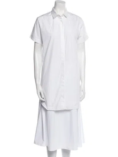 Pre-owned Loro Piana Short Sleeve Tunic In White