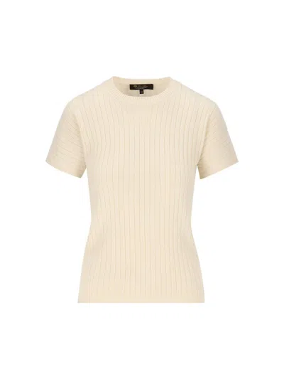 Loro Piana Ribbed-knit Cashmere Sweater In White Snow