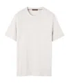 Loro Piana Short-sleeved Knitted T-shirt In Optical White