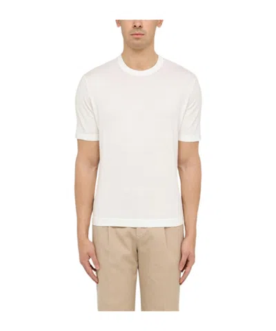 Loro Piana Short-sleeved Knitted T-shirt In White