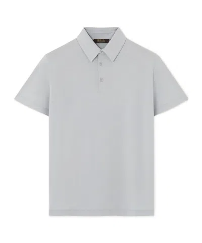 Loro Piana Short-sleeved Polo Shirt In Gray