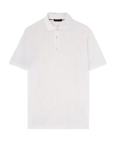 Loro Piana Short-sleeved Polo Shirt In Optical White